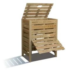 Composteur Bois Avec Trappe Et Couvercle - 400 L