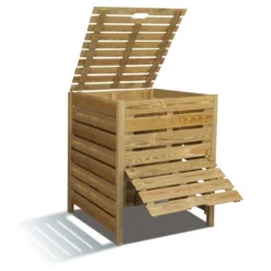 Composteur Bois Avec Trappe Et Couvercle - 800 L