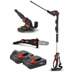 Outil De Jardinage 3 En 1 : Taille-haies, élagueuse Et Coupe Bordures – 20 V