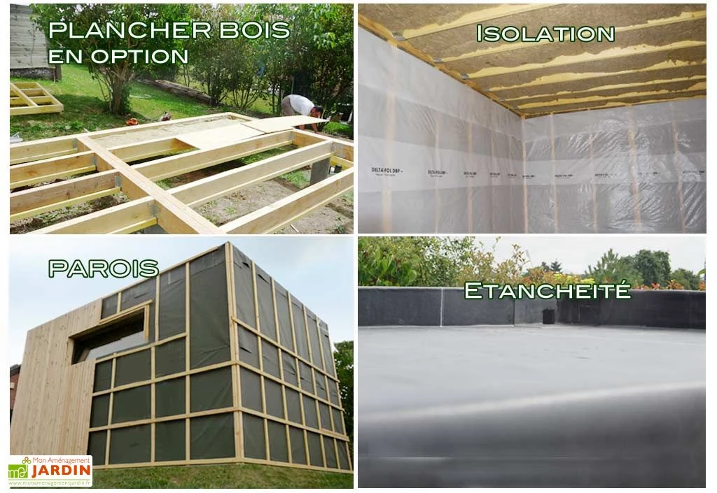 Chalet En Bois Habitable 16 M² - Bungalow Design Studio 635 X 255 Cm – Image 3