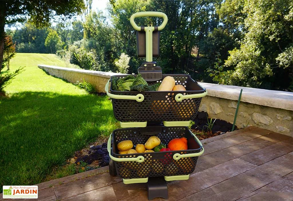 Chariot à Roulettes Avec Paniers De Récolte 15 L - Kajo – Image 2