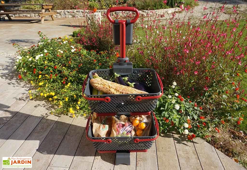 Chariot à Roulettes Avec Paniers De Récolte 15 L - Kajo
