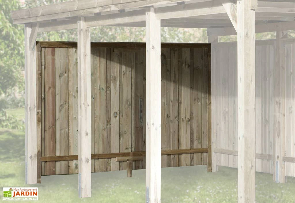 Paroi Arrière Pour Carport Bois Optima (270x181)
