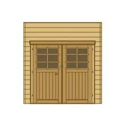 Paroi Avant/Arrière Double Porte Pour Carport Modulable Solid 4x5m