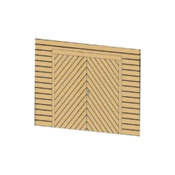 Paroi Avant/Arrière Double Porte Garage Pour Carport Solid 5x5m