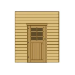 Paroi Avant/Arrière Porte Simple Pour Carport Modulable Solid 4x5m