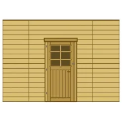 Paroi Avant/Arrière Simple Porte Pour Carport Modulable Solid 5x5m