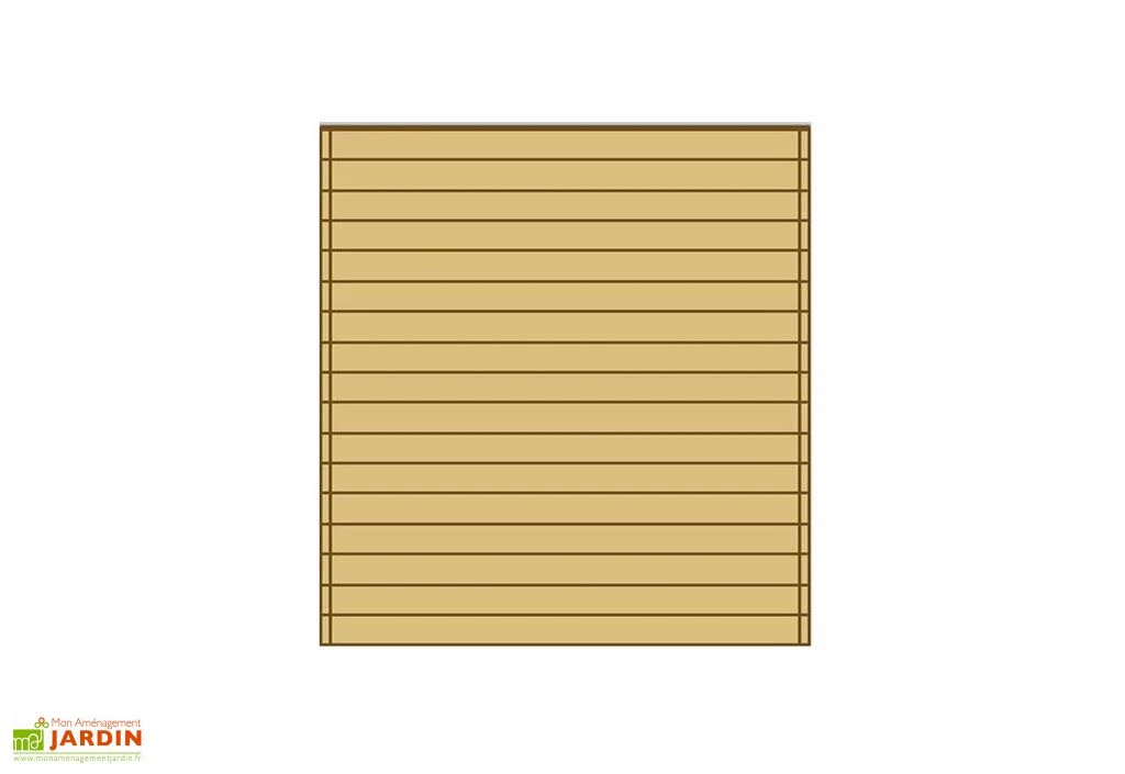 Paroi Avant/Arrière Pleine Pour Carport Modulable Solid 4x5m