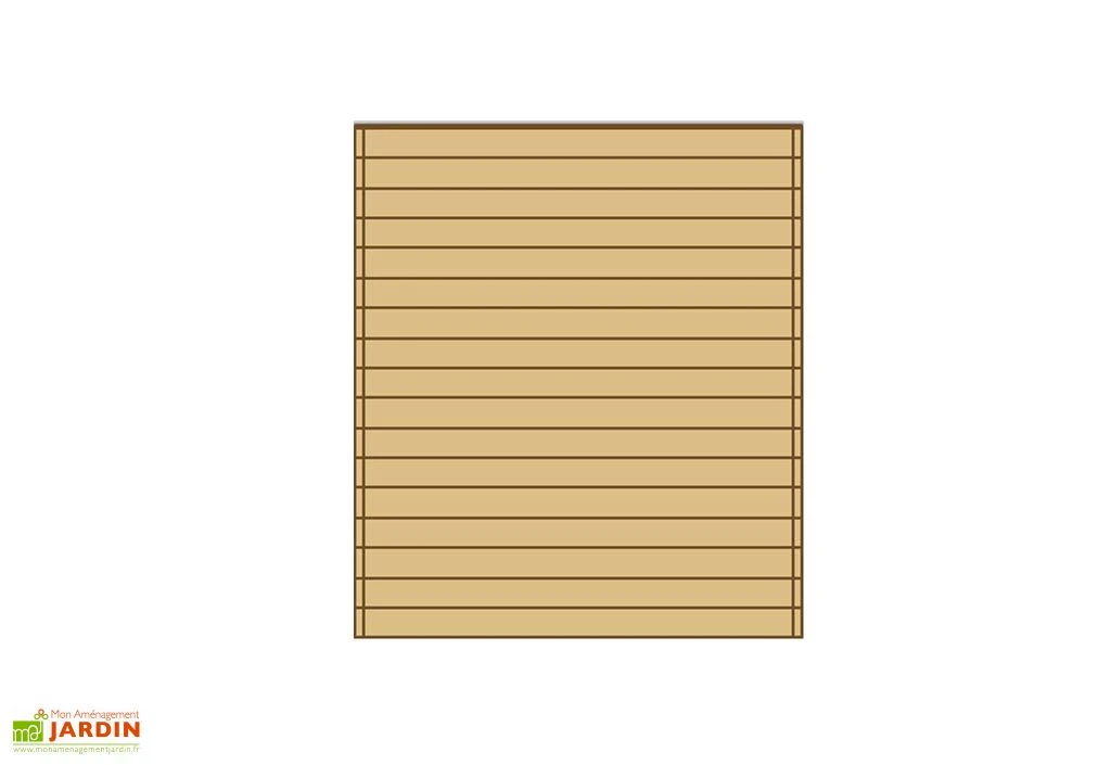 Paroi Avant/Arrière Pleine Pour Carport Modulable Solid 3x5m