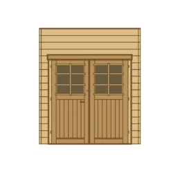 Paroi Avant/Arrière Double Porte Pour Carport Modulable Solid 3x5m