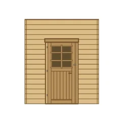 Paroi Avant/Arrière Porte Simple Pour Carport Modulable Solid 3x5m