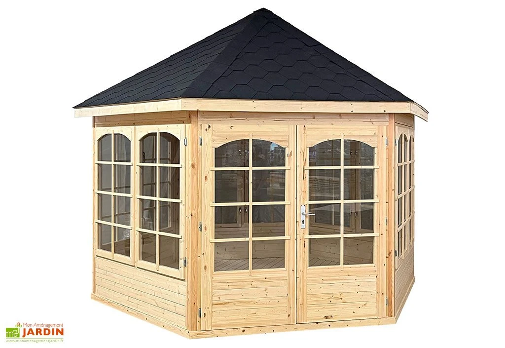 Pavillon De Jardin En Bois D'épicéa Brut Anna – 12,36 M² – Image 2