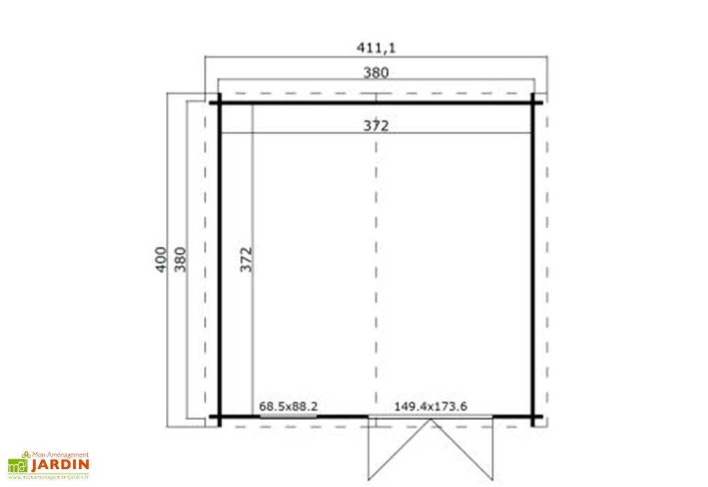 Abri De Jardin En Bois D’épicéa Brut 16 M² - Bekky – Image 2