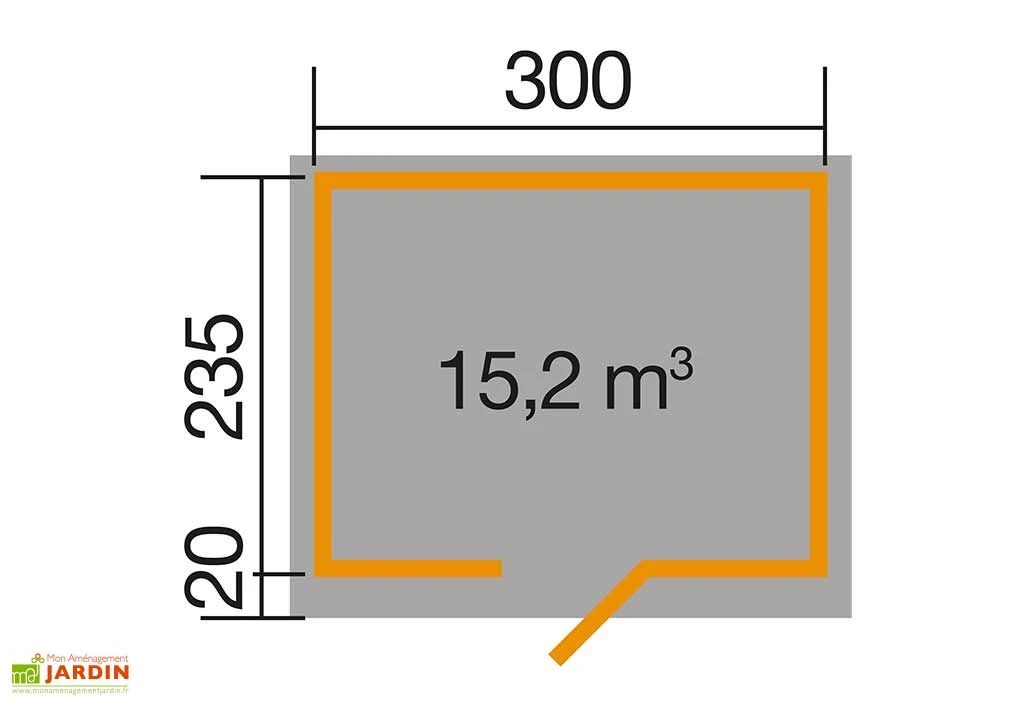 Abri De Jardin Adossé En Bois D’épicéa Brut 260 T2 – 7,05 M² – Image 2