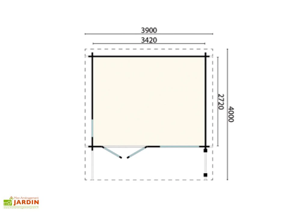 Abri De Jardin Moderne En Bois D’épicéa Brut Aston – 15,6 M² – Image 3