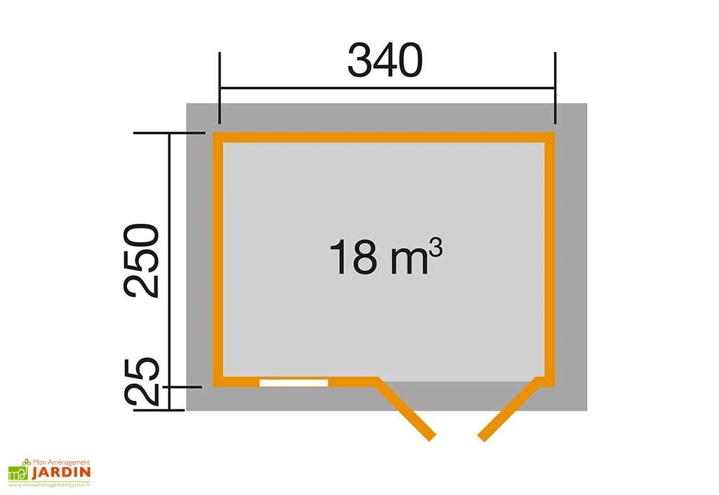 Abri De Jardin En Bois D’épicéa Brut 163 T1 - 8,50 M² – Image 2