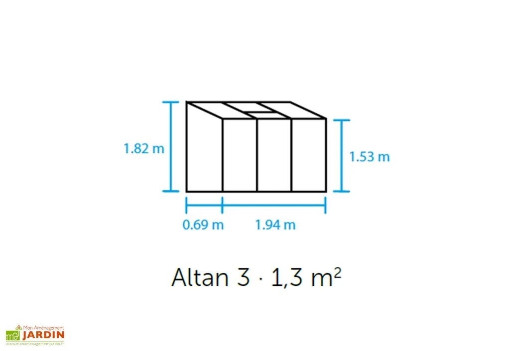 Halls Serre De Jardin Adossée En Polycarbonate Atlan 3 – 1,3 M² – Image 2