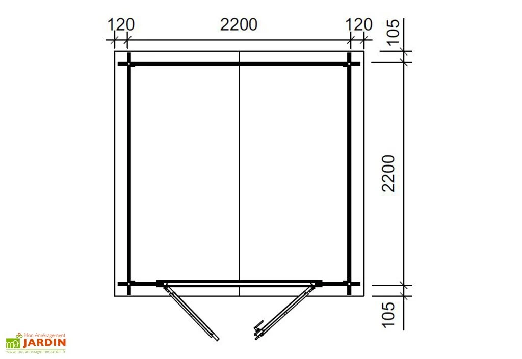 Abri De Jardin En Bois D’épicéa Brut 5,6 M² - Duty-Free – Image 2