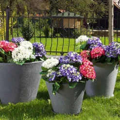 Roto Pot De Fleurs Extérieur En Polyéthylène Et Bois Ø50 X 40 Cm Jazz M