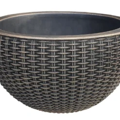 Roto Pot De Fleur En PolyĂ©thylĂšne Bambou H Ă33 X 20 Cm