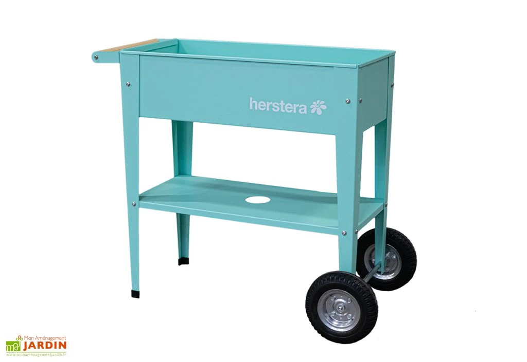 Jardinière Sur Pieds En Acier Avec Roues – Barcelona Liso – Image 4