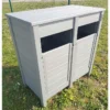Poubelle De Tri Sélectif Extérieure En Composite Polymab Recyclé – 2 Bacs