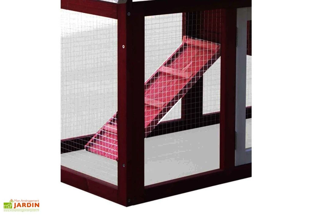 Poulailler En Bois Bicolore Standard 2-3 Poules (150 X 60 X 90 Cm) – Image 4