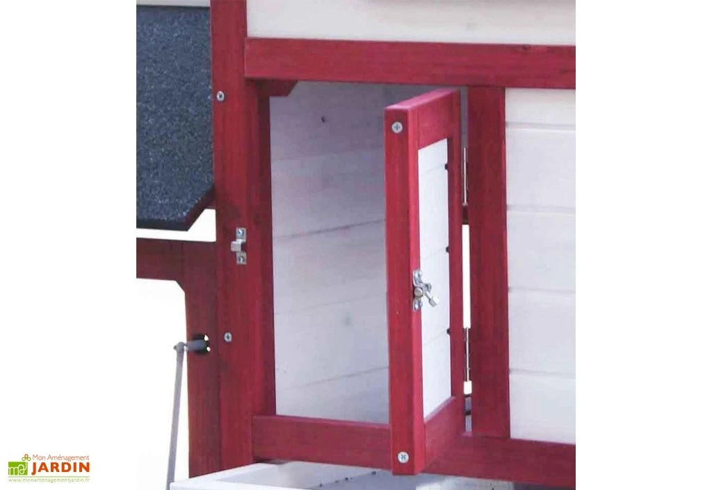 Poulailler En Bois Bicolore Standard 2-3 Poules (150 X 60 X 90 Cm) – Image 5