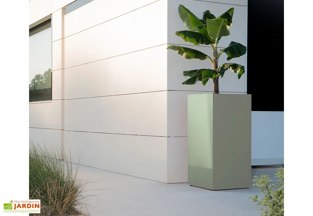 Jardinière Haute En Métal Thermolaqué – 50 X 50 X 100 Cm – Image 5