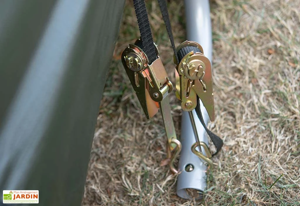 Garage En Toile Polyéthylène Et Acier 18,3 M² – Image 4