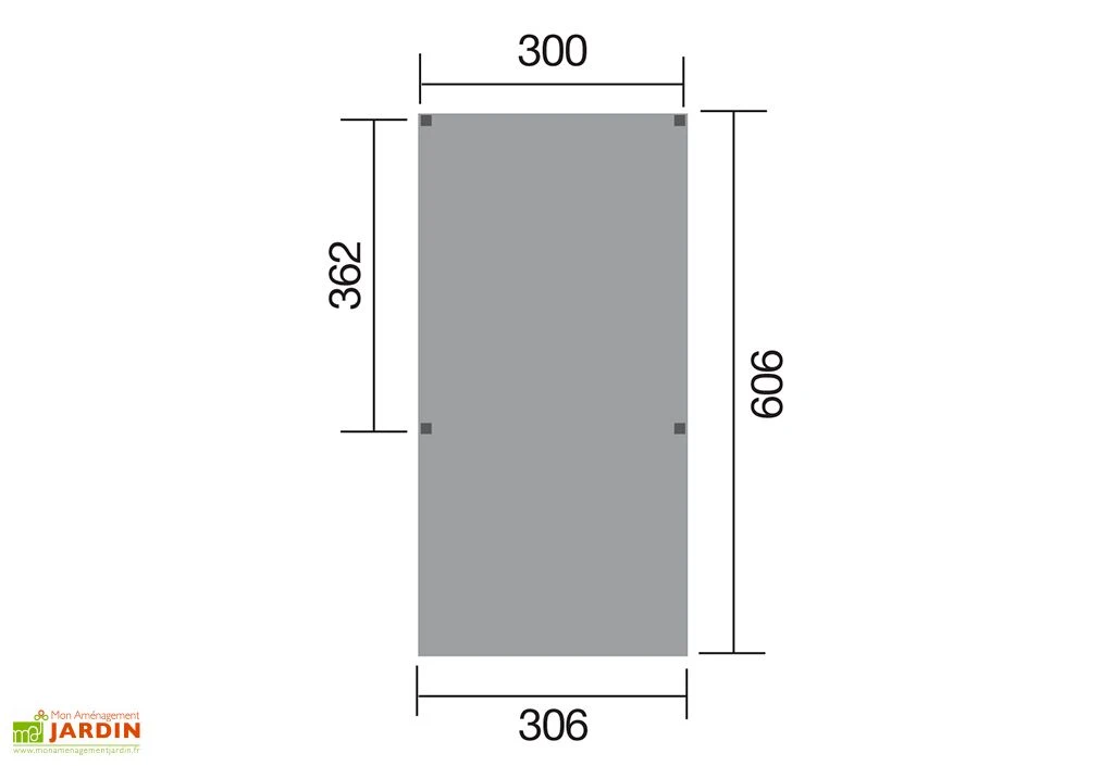 Carport Simple En Bois De Pin Traité Et PVC – 18,5 M² – Image 2