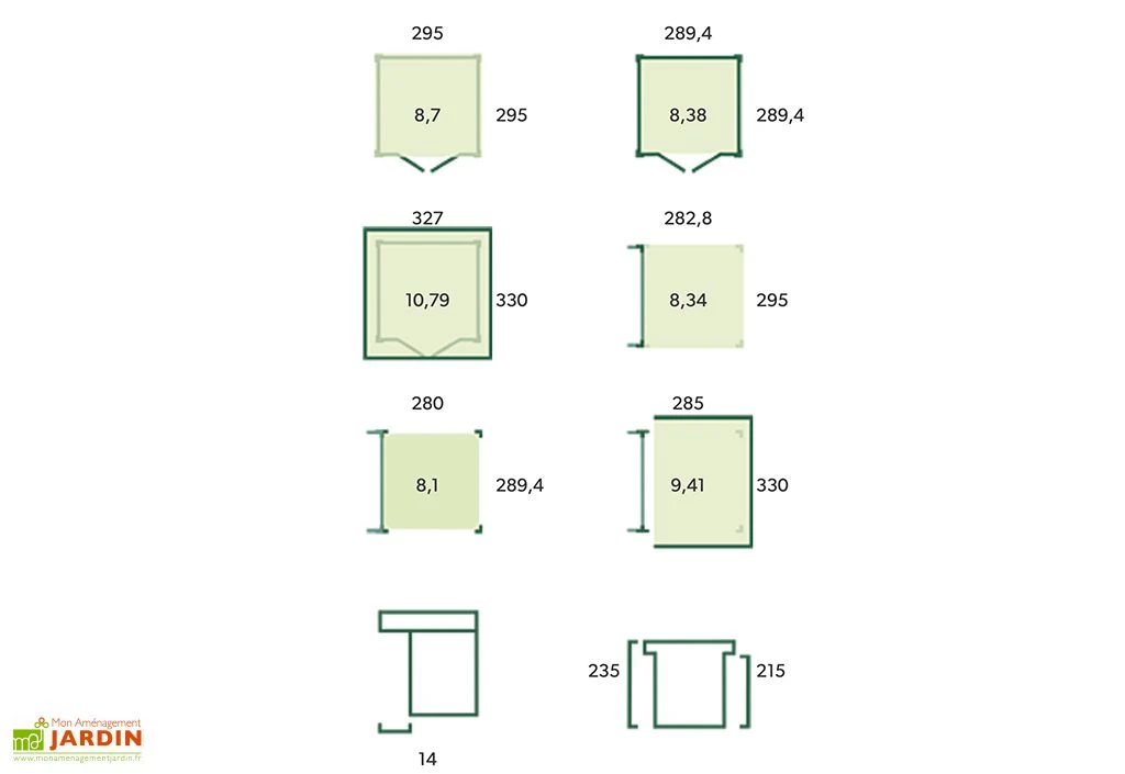 Abri De Jardin En Bois D’épicéa Brut Avec Auvent - 20,1 M² – Image 3