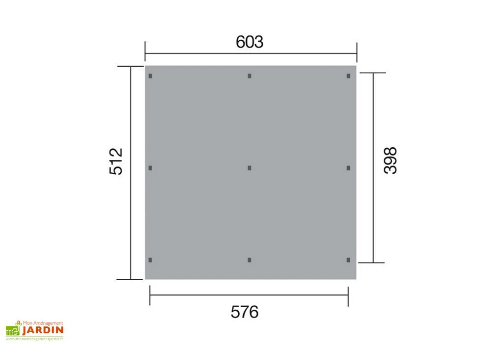Carport Double En Bois De Pin Traité Et Toit Acier Galvanisé – 30,87 M² – Image 2