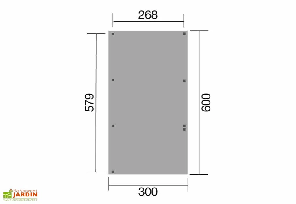 Carport Simple En Bois De Pin Traité Et PVC Avec Arc 606 A T2 - 18 M² – Image 2
