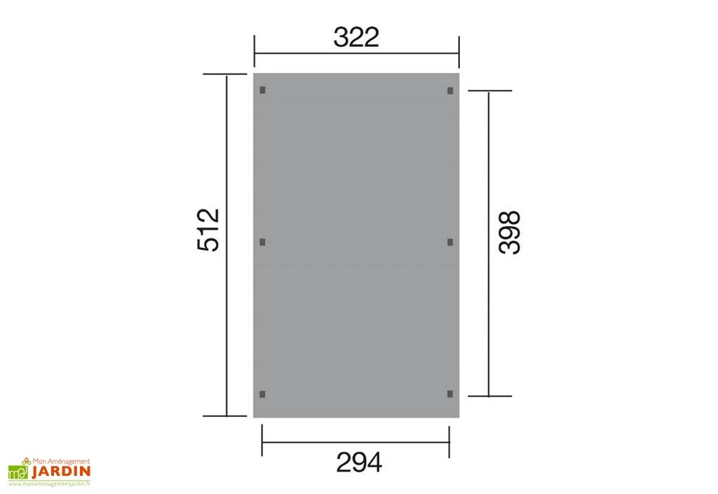 Carport En Bois De Pin Traité Et Toit En Acier Galvanisé – 16,99 M² – Image 2