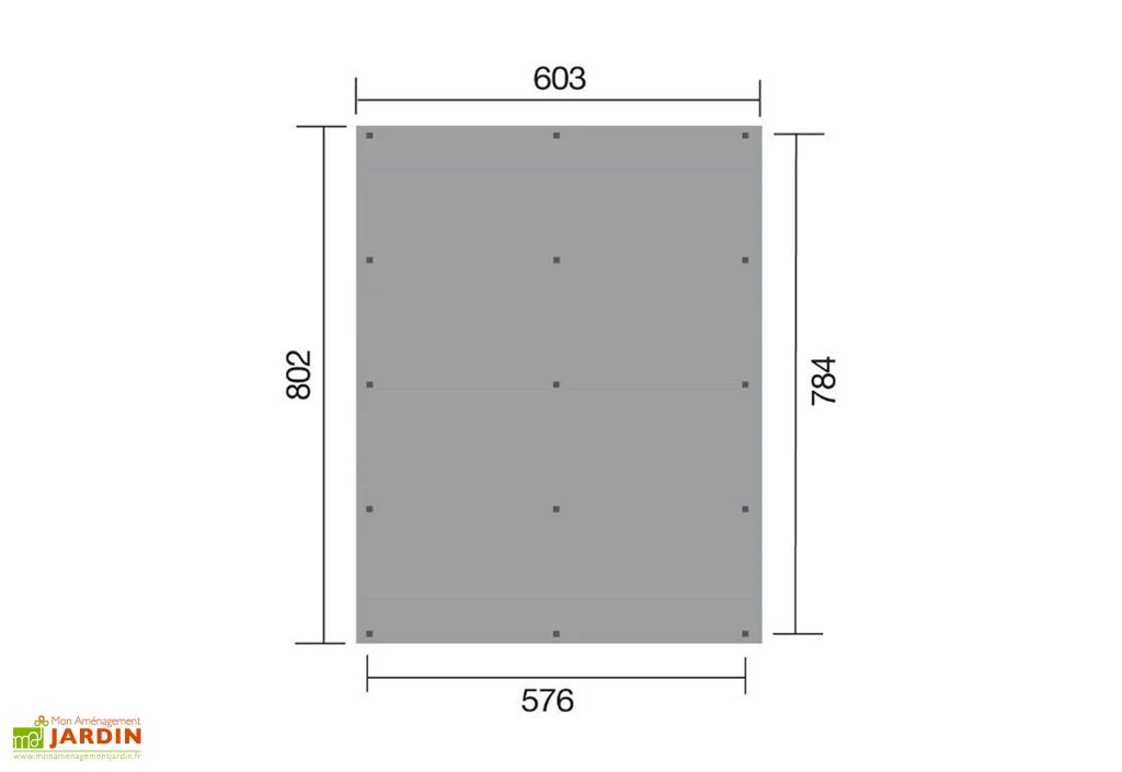 Carport Double En Bois De Pin Traité Et Toit Acier Galvanisé – 47,27 M² – Image 2