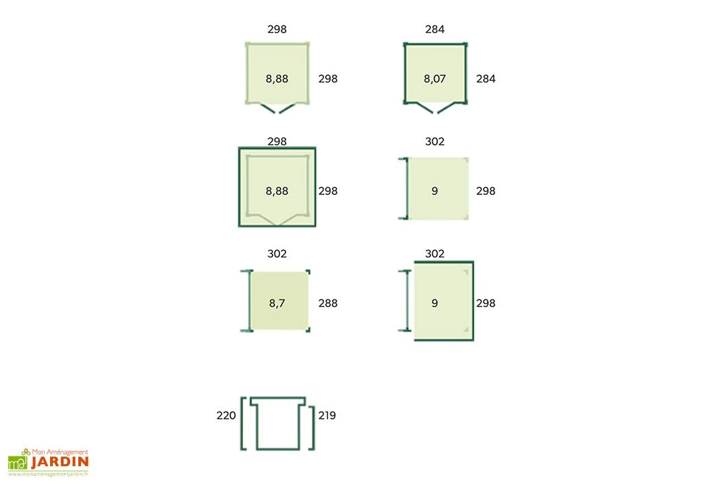 Abri De Jardin En Bois D’épicéa Brut Avec Auvent – 17,8 M² – Image 3