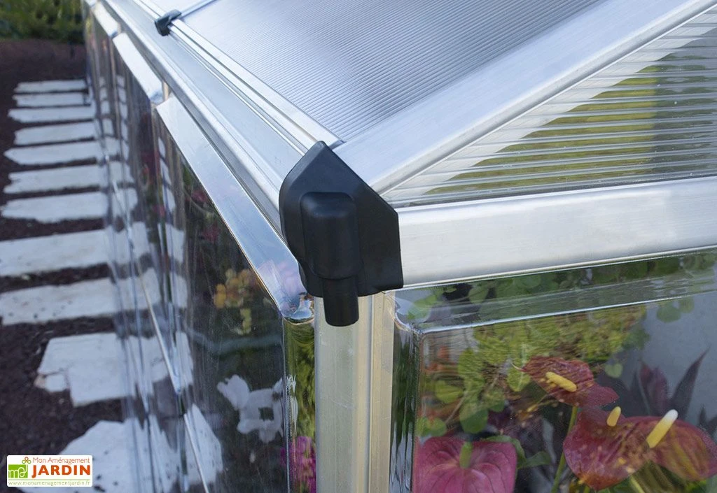 Serre Adossée En Aluminium Et Polycarbonate Lean To 3 M² – Image 5