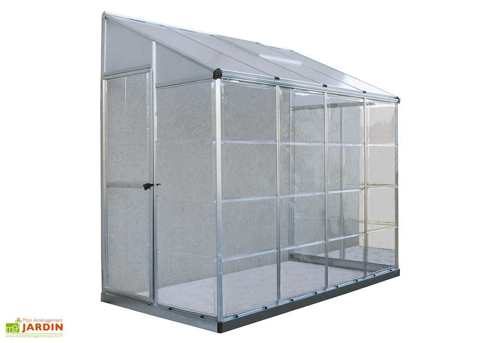 Serre Adossée En Aluminium Et Polycarbonate Lean To 3 M² – Image 2