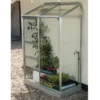 Serre De Jardin Adossée En Verre Lams 0,9 M² - Melissa Alu Naturel