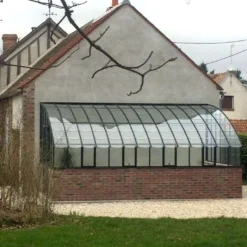 Serre Adossée Ancienne En Aluminium Et Verre Trempé 4mm Chambord 530x280