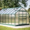 Serre De Jardin Polycarbonate 10,37m² Avec Base + 4 Lucarnes