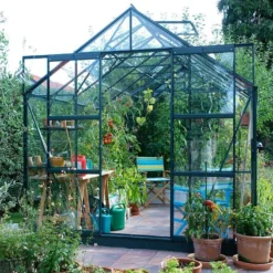 Serre De Jardin En Verre Trempé Lams 8,1 M² - Laurus Verte