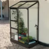 Serre De Jardin Adossée En Verre Lams 0,9 M² - Melissa Anthracite