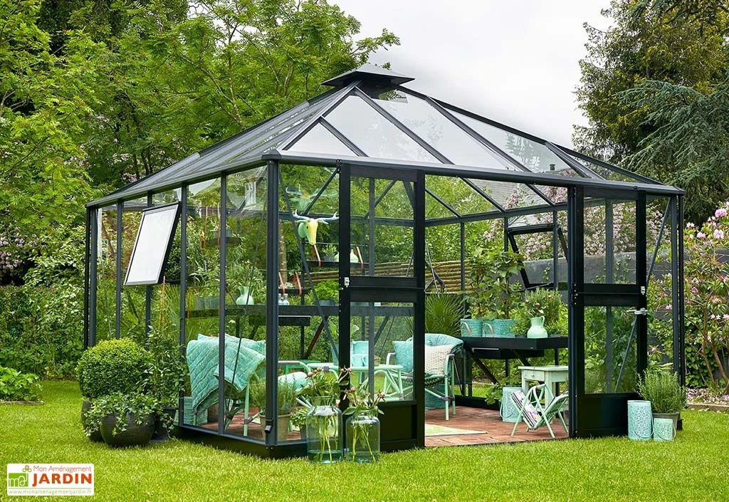 Jardin D’Hiver En Verre Trempé Alu Anthracite 13,5 M² – Juliana Oase – Image 5
