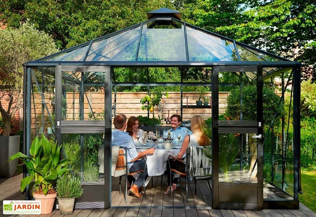 Jardin D’Hiver En Verre Trempé Alu Anthracite 13,5 M² – Juliana Oase – Image 2