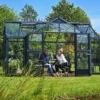 Serre De Jardin Verre Trempé Alu Anthracite 13 M² – Juliana Orangeri