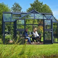 Serre De Jardin Verre Trempé Alu Anthracite 13 M² – Juliana Orangeri