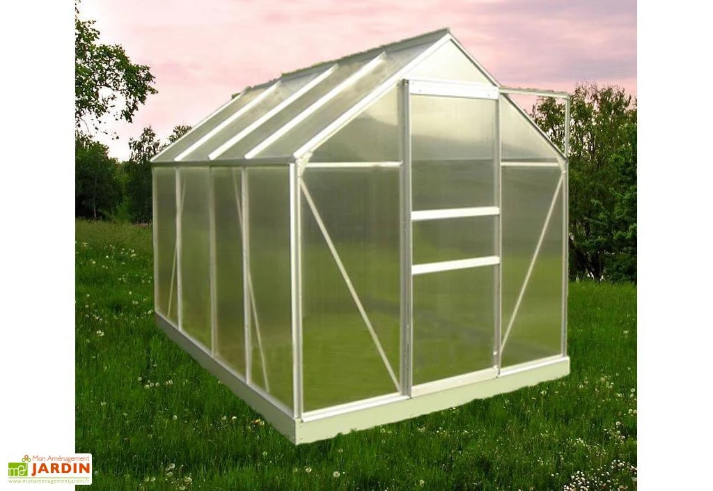 Serre De Jardin En Aluminium Et Polycarbonate Alvéolaire Diamant 106 – Image 2