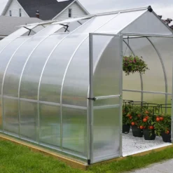Serre De Jardin En Aluminium Et Polycarbonate Bella - Argent